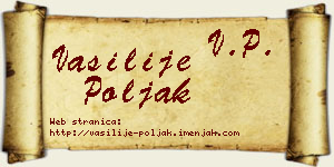 Vasilije Poljak vizit kartica